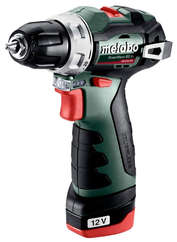 Metabo PowerMaxx BS BL 12В Li-Ion 2.0Ач х 2, кейс 601721500