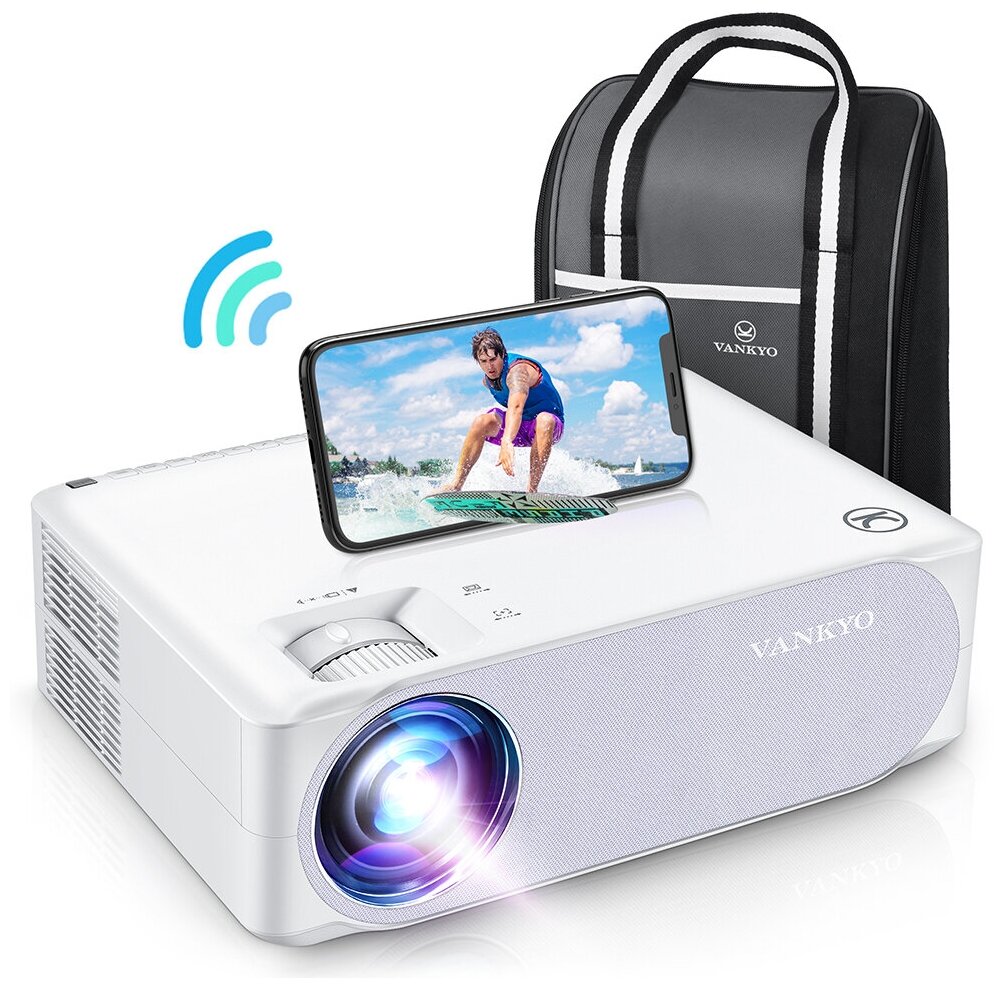 Мультимедийный портативный проектор Vankyo V630W mini Full HD, подключение через Wifi реальное разрешение 1080P, поддержка 4K