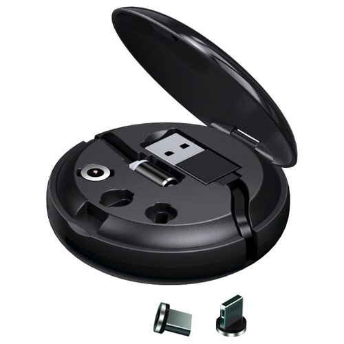 Кабель рулетка 3 в 1 для зарядки телефона, с разъемами Lightning MicroUSB Type C , Быстрая зарядка 3 A