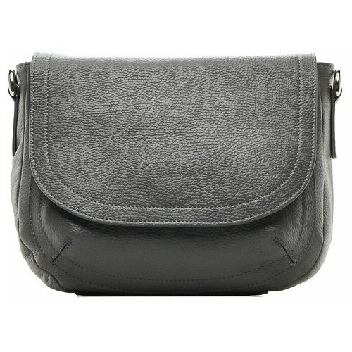 фото Сумка кросс-боди afina, натуральная кожа, графит