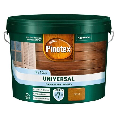 Средство деревозащитное pinotex universal 9л орегон, арт.5620548