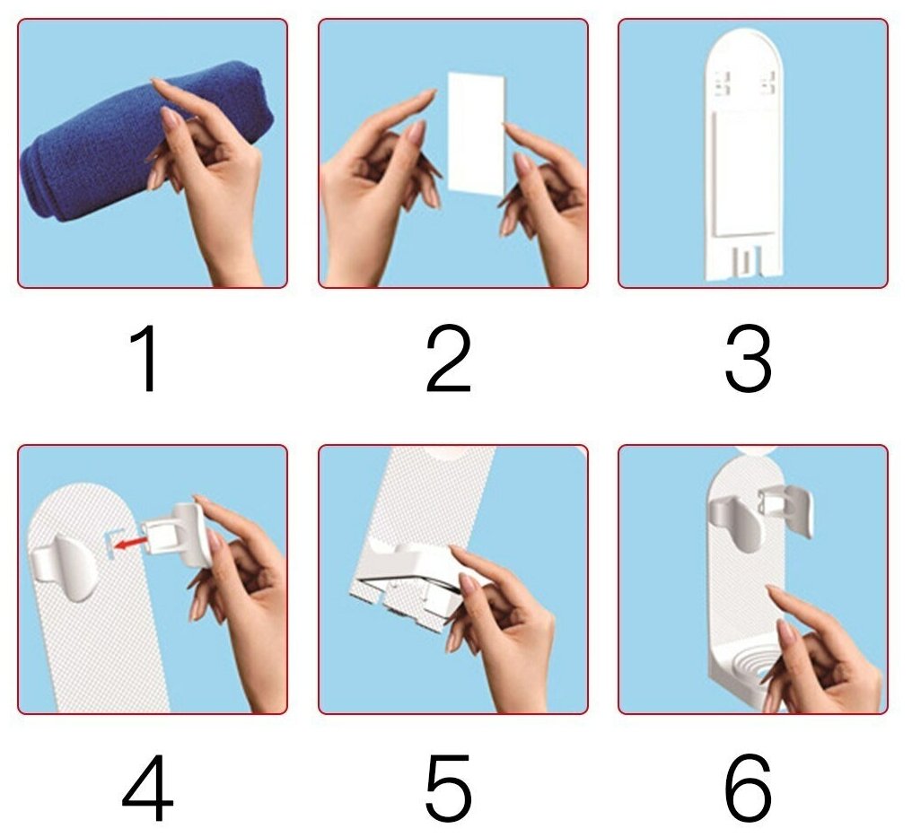 Универсальный держатель настенный белый для электрических зубных щеток Oral-B, Xiaomi, Philips и других, подставка для зубной щетки.