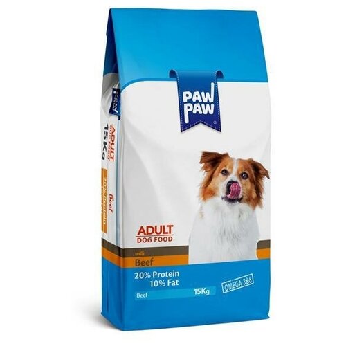 Pawpaw Adult Dog Food with Beef сухой корм для собак с говядиной 15кг pawpaw adult dog food with chicken сухой корм для собак с курицей 15 кг