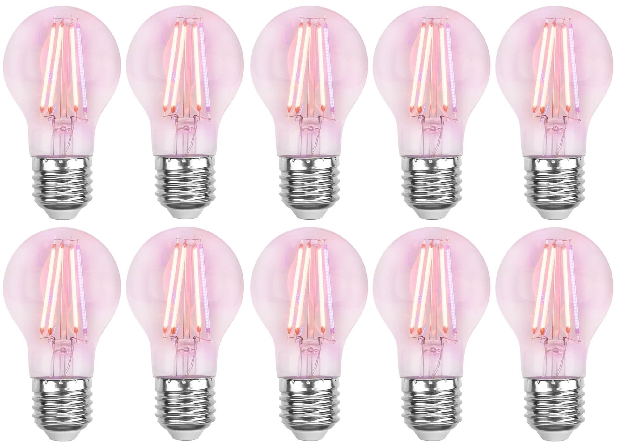 Лампа филаментная для растений REXANT Груша A60 11.5 Вт 18 микромоль/с E27 Артикул 604-146 (10_шт)