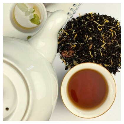 Чай "Клубника со сливками", черный листовой, 50 гр - фотография № 3
