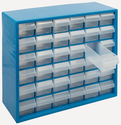 Изображение товара Органайзер пластиковый с выдвижными ячейками "Gamma" ОМ-036 синий
