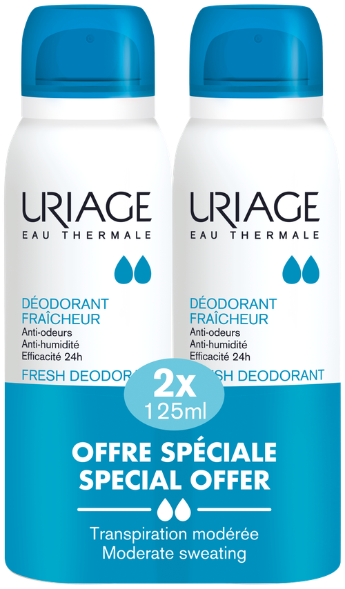 Uriage Дезодорант Fresh, спрей, 125 мл, 2 шт.