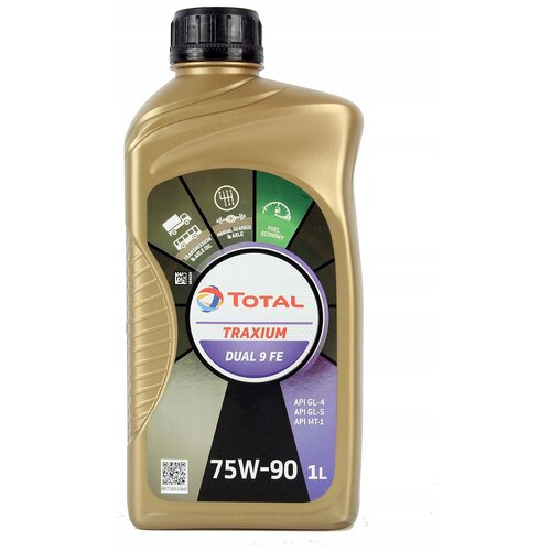 Трансмиссионное масло Total Traxium Dual 9 FE 75W-90, 1 литр