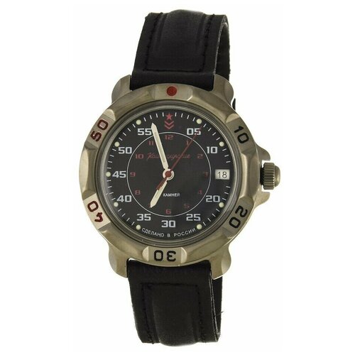 Наручные часы Восток Командирские, серый, черный восток партнер 251318 механические российские часы