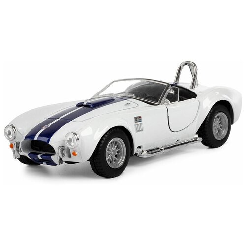 Машинка металлическая инерционная 1965 Shelby Cobra 427 KT5322D 1:32 KINSMART welly 1 36 1965 shelby cobra 427 sc retro alloy diecast collection car toy ornament souvenir nex new exploration of model