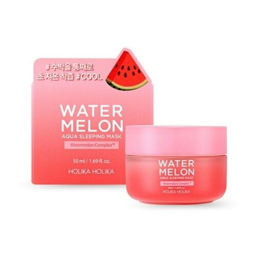 Holika Holika Увлажняющая ночная маска с экстрактом арбуза Water Melon Aqua Sleeping Mask, 50 мл