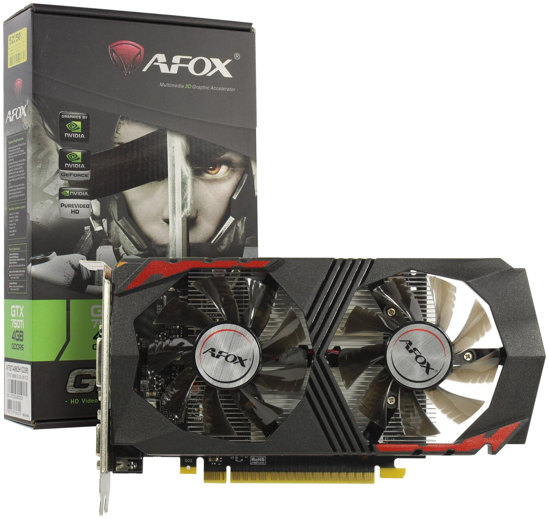 Видеокарта Afox nVidia GTX750Ti 4Gb GDDR5 128 bit (AF750TI-4096D5H1)