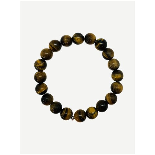 фото Браслет из натурального камня тигровый глаз, коричневый, swan22