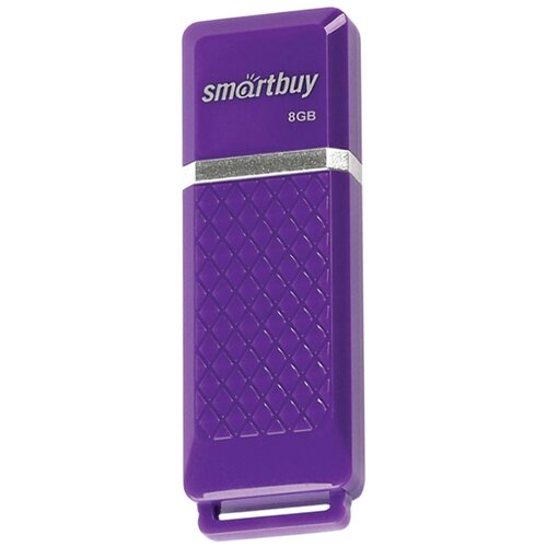 Флеш-диск 8 GB, SMARTBUY Quartz, USB 2.0, фиолетовый, SB8GBQZ-V