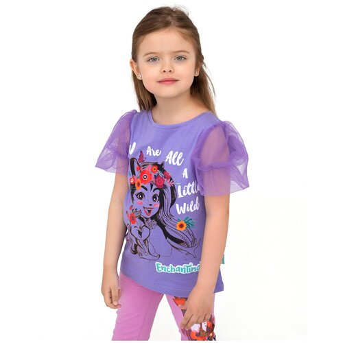 Футболка Enchantimals для девочки Фонарик фиолетовый 128