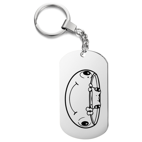 фото Брелок для ключей « лягушка » с гравировкой подарочный жетон ,на сумку, на ключи , в подарок uegrafic