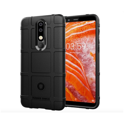 фото Чехол mypads для nokia 3.1 plus противоударный усиленный ударопрочный черный