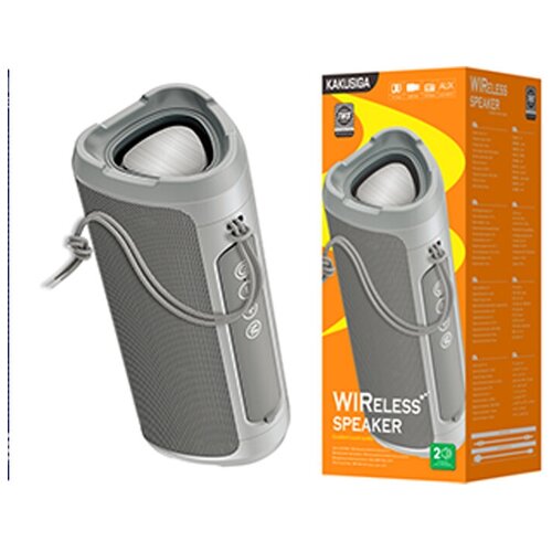 Беспроводная портативная bluetooth блютус колонка KAKUSIGA Серый 199900₽
