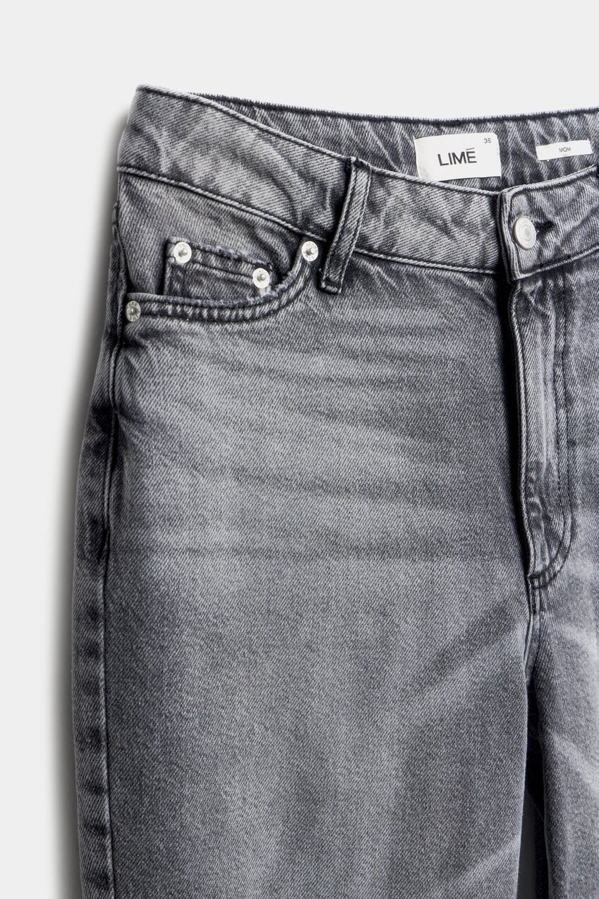 Джинсы мом LIME, размер 34, серый — фото 1