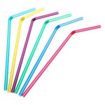Трубочки одноразовые для коктейля Доляна, 0,5×21 см, 45-50 шт, с гофрой, цвет микс - изображение