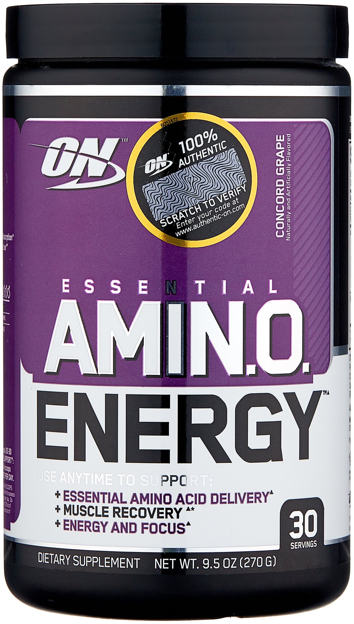 Аминокислоты и BCAA для спорсменов Optimum Nutrition Essential Amino Energy 9,5 oz Concord Grape