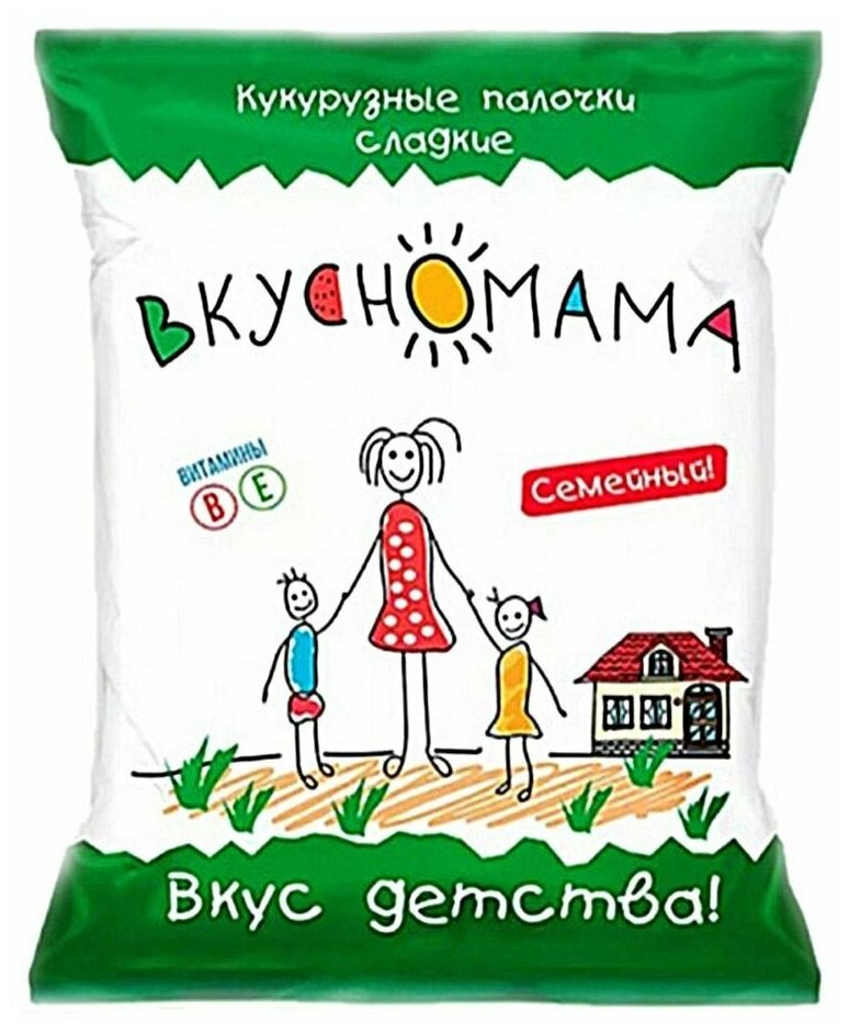 Палочки кукурузные Вкусно Мама сладкие, 90 г, 4 шт