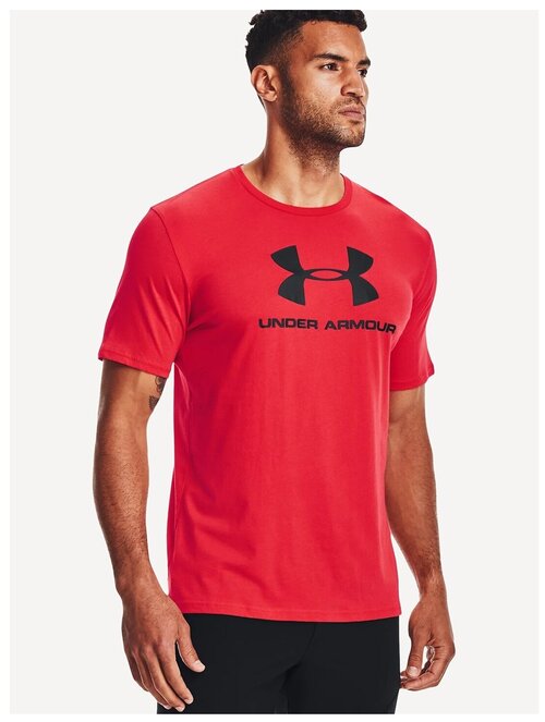 Футболка Under Armour Sportstyle Logo Short Sleeve, размер MD, красный