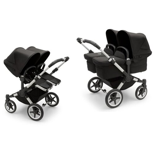 Детская коляска 2 в 1 для двойни и погодок Bugaboo Donkey5 Twin Graphite/Midnight Back/Midnight Black