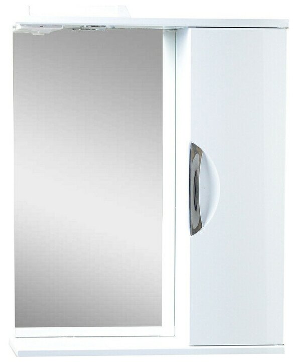 Зеркало-шкаф Emmy Милли 50х70 правое, с подсветкой, белый (mel50un1bel-r)