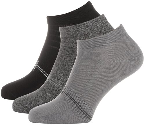 Женские носки Norfolk Socks укороченные, размер 35-38, черный, серый