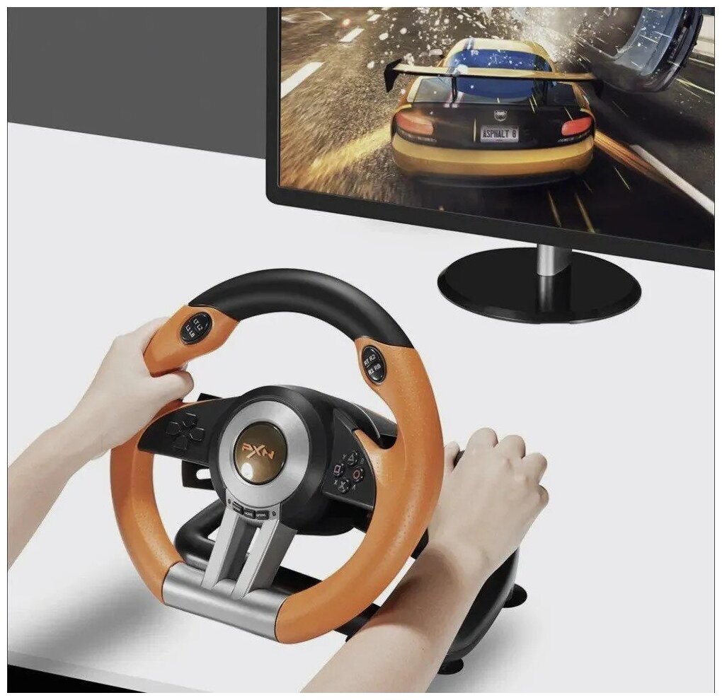 Игровой руль PXN V3 Pro для ПК PS3 PS4 XBox One Nintendo Switch Гоночный симулятор вождения с педалями Джойстик игровой