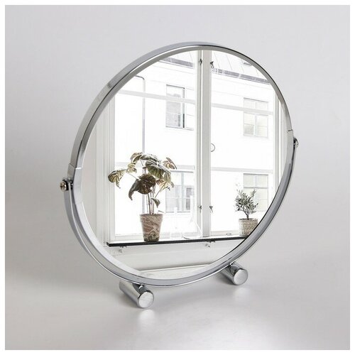 фото Зеркало в подарочной упаковке, с увеличением, d зеркальной поверхности — 19 см, цвет серебряный queen fair