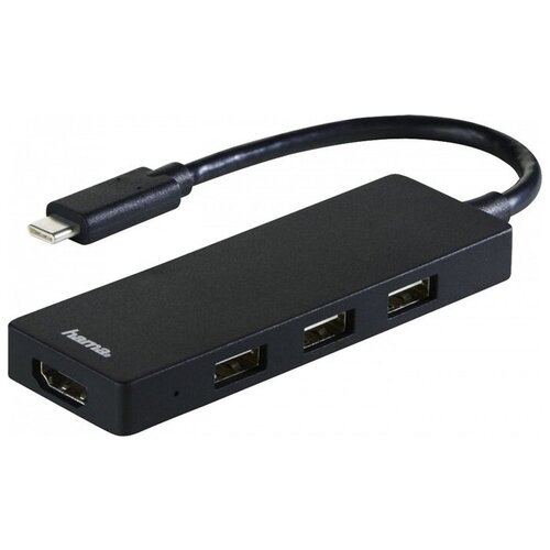 Хаб разветвитель HAMA 00135762 черный 209000₽