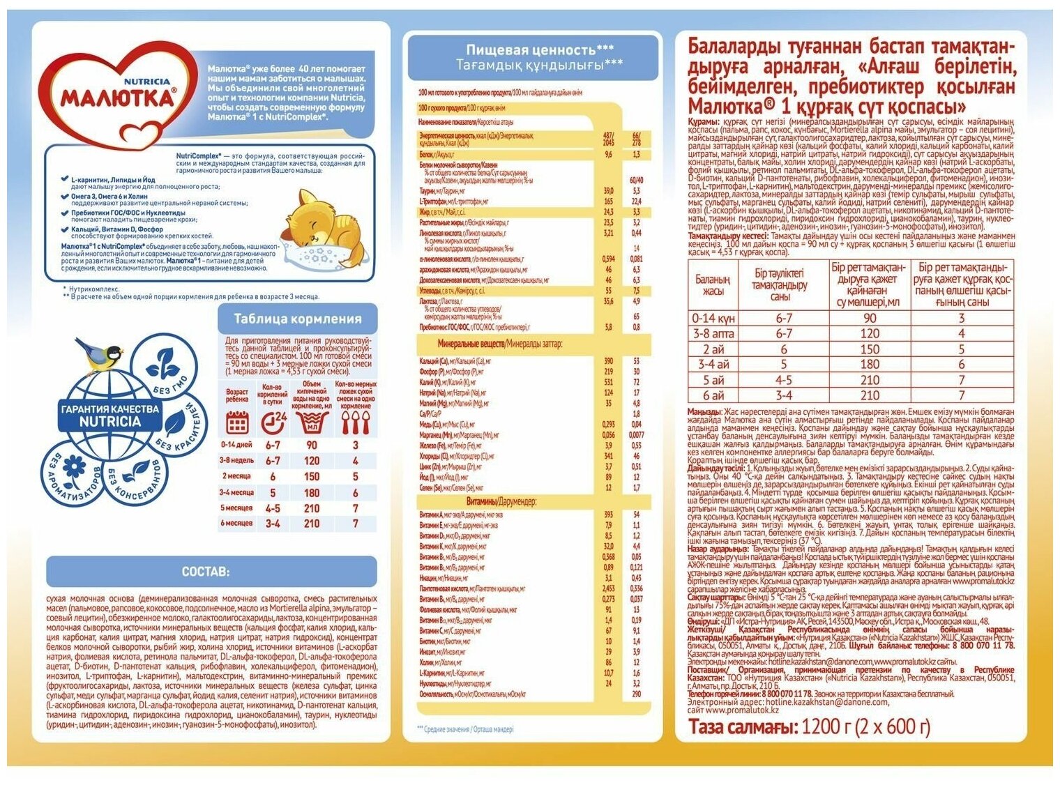 Смесь Малютка 1 молочная, 300 г - фото №15