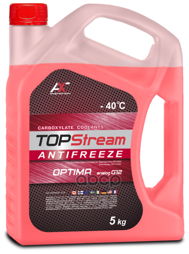 Антифриз Topstream Optima (Красный) G12 5 Л TOPStream арт. ATSOR00005