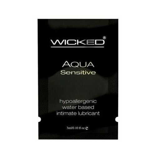 Мягкий лубрикант на водной основе WICKED AQUA Sensitive, по 3 мл