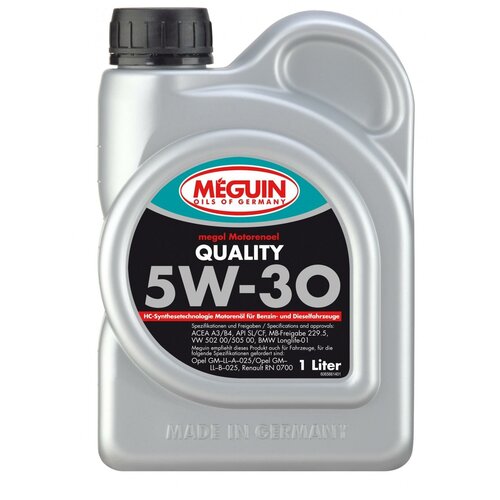 Синтетическое моторное масло Meguin Quality 5W-30, 1 л, 1 шт.