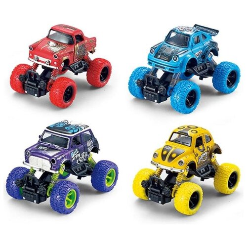 Модель машины «Машинка классическая с большими колёсами», инерционная металлическая, 13 см, микс.