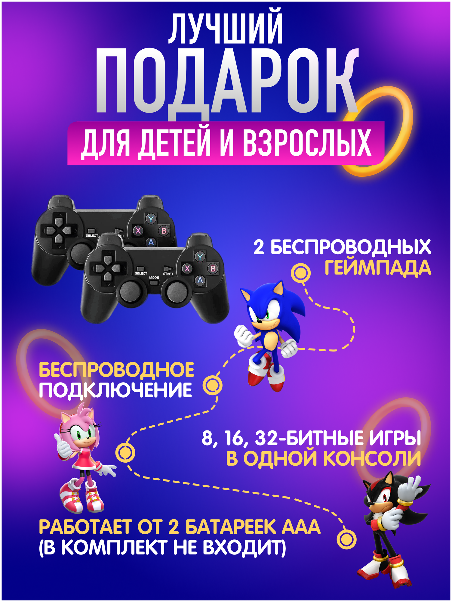 Игровая приставка Game Stick Lite 4К 64 Gb 10000 игр