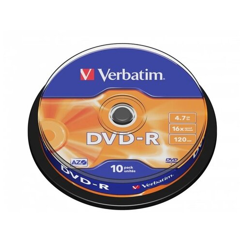 VERBATIM, Диск для записи, DVD+R 4,7 GB 16x CB/10