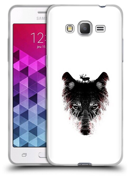 Чехол задняя-панель-накладка-бампер MyPads волк в траве для Samsung Galaxy Grand Prime/Prime VE Duos SM-G530 противоударный