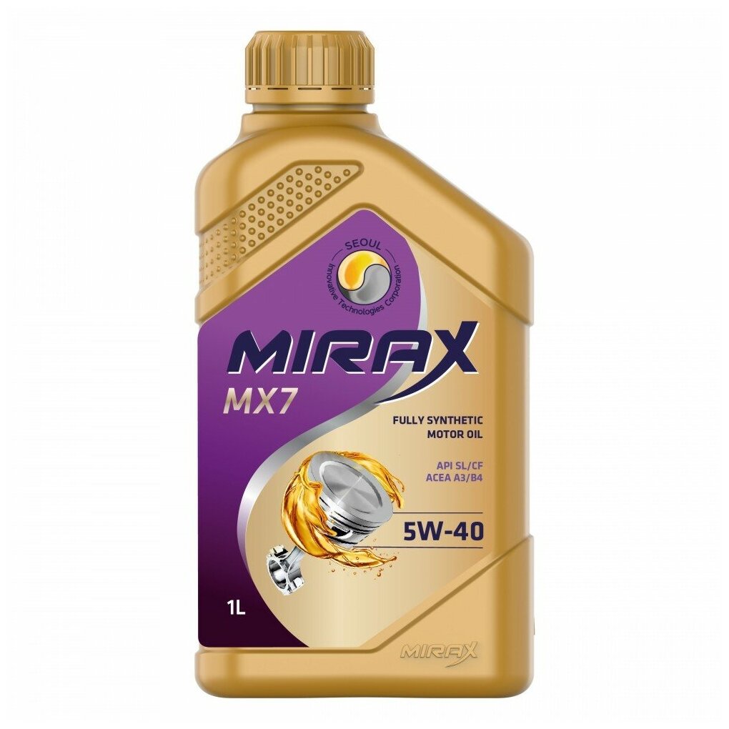 MIRAX 607024 Mirax MX7 SAE 5W-40 ACEA A3/B4 API SL/CF синт. (1л)