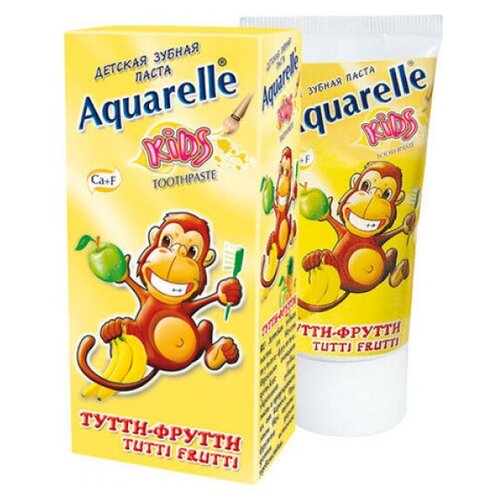 (1 уп.) Паста зубная Aquarelle Kids Тутти-Фрутти 50мл Болгария