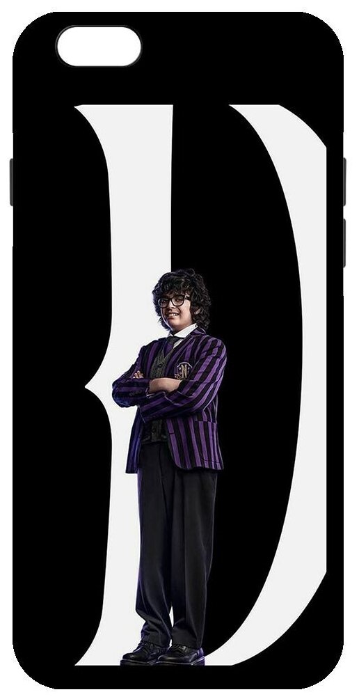 Чехол-накладка Krutoff Soft Case Уэнсдей Аддамс - Юджин для iPhone 6 Plus/6s Plus черный