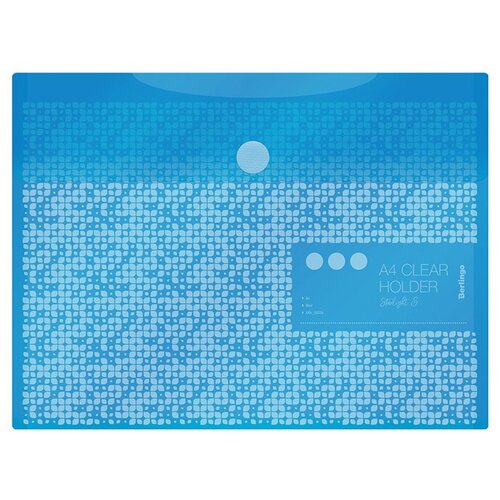 Папка-конверт на липучке Berlingo Starlight S А4, 180мкм, пастель, голубая, 4 штуки папка конверт на липучке berlingo starlight s а4 180мкм пастель голубая