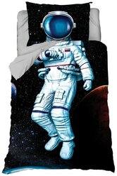 Постельное белье Этель 1,5 сп "Astronaut" 143х215 см, 150х214 см, 50х70 см -1 шт, 100% хлопок, бязь