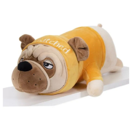 Мягкая игрушка-подушка собака Мопс, 50см , Желтый