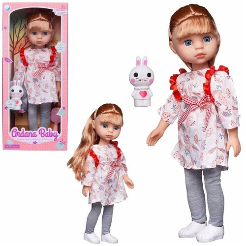 Кукла Junfa Ardana Baby блондинка в светлом платье с кроликом 37,5 см