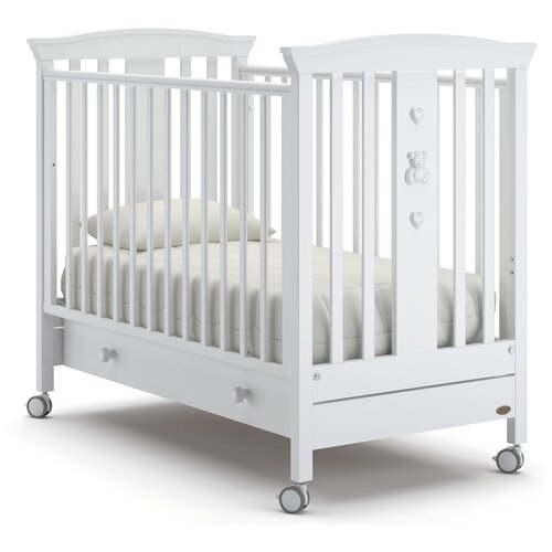 фото Кроватка nuovita fasto (колесо) (качалка) белый