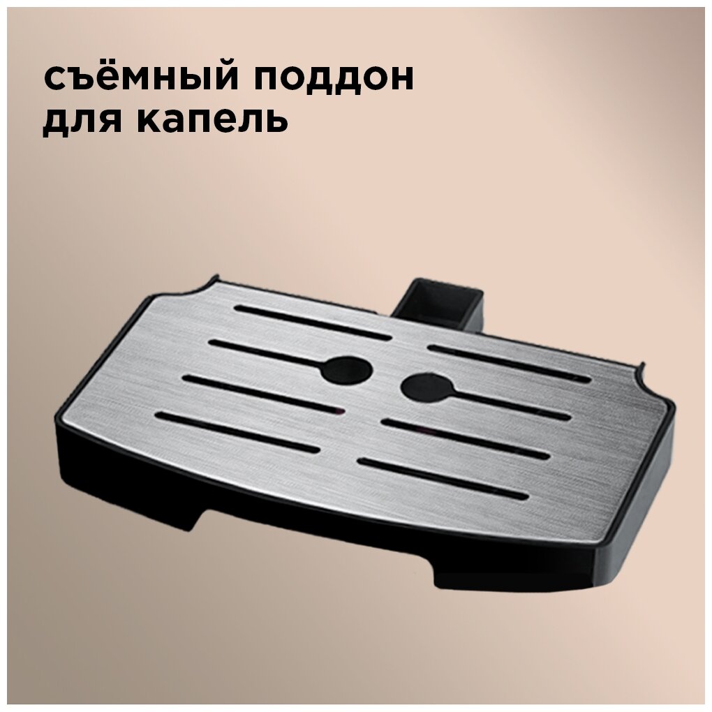 Кофеварка рожковая REDMOND RCM-1512, черный/серебристый - фотография № 7